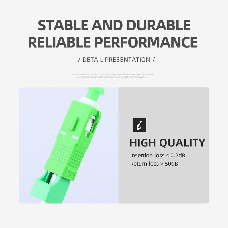 CRUISER Single Mode 9/125um SC/APC Male to LC/APC Female Hybrid Optic Optical Fiber Adapter Simplex Converter LC-SC - Image 4